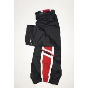 Vintage Nike Track Pants Black Red Y2K Windbreaker Swoosh Pants Baggy Gorpcore 4